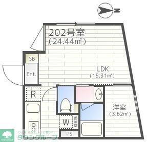 EMIREA(1LDK/4階)の間取り写真
