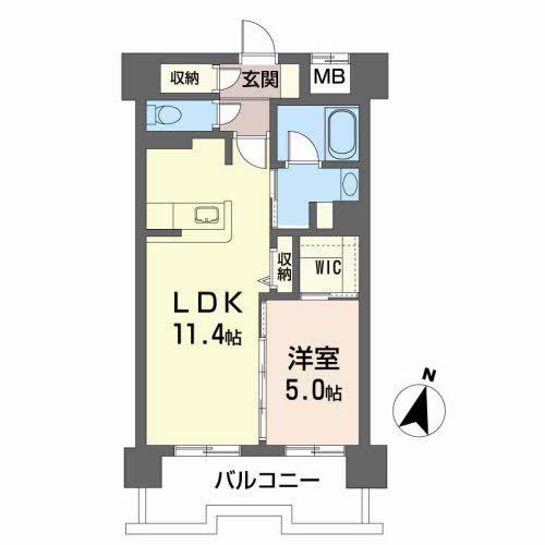 シャーメゾンステージ 広瀬通(1LDK/7階)の間取り写真