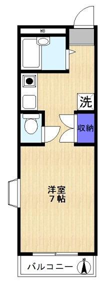 オーユーパレス蕨(1K/3階)の間取り写真