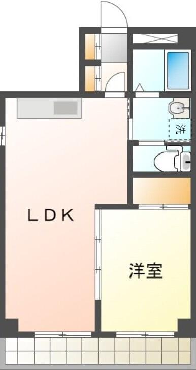 イーグランド蕨(1LDK/6階)の間取り写真