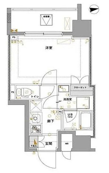 セジョリ早稲田II(1K/7階)の間取り写真