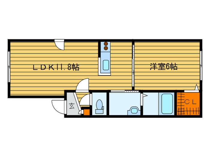 FINE311(1LDK/3階)の間取り写真