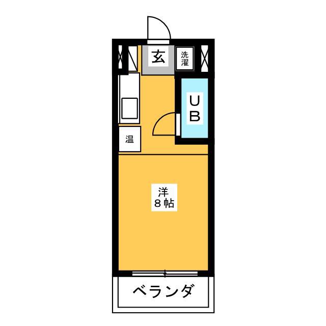 サンシティー今渡(ワンルーム/3階)の間取り写真