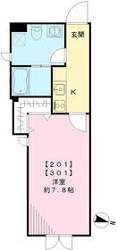 LAPIS COURT YOTSUYA ラピスコート四谷(1K/3階)の間取り写真