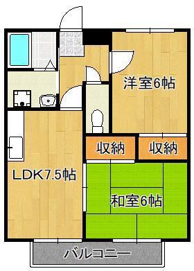 セントプチメゾン(2LDK/1階)の間取り写真