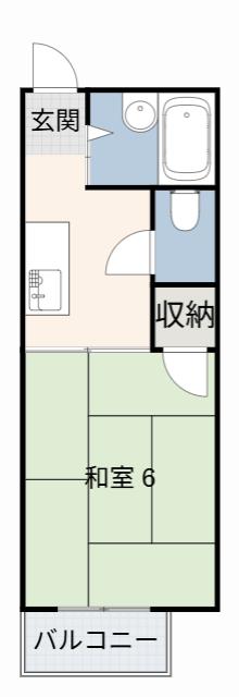 ドリームハイツ東刈谷(1K/2階)の間取り写真