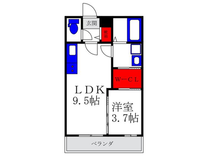 トレ ルッチョラ(1LDK/1階)の間取り写真