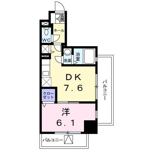 LAPIS今戸(1DK/9階)の間取り写真