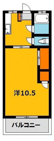 MSS FUTABA A(1K/1階)の間取り写真