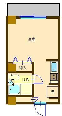 ホーメストプラザ十日市場(ワンルーム/5階)の間取り写真