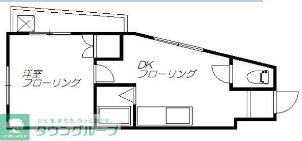 藤伸ビル(1DK/3階)の間取り写真