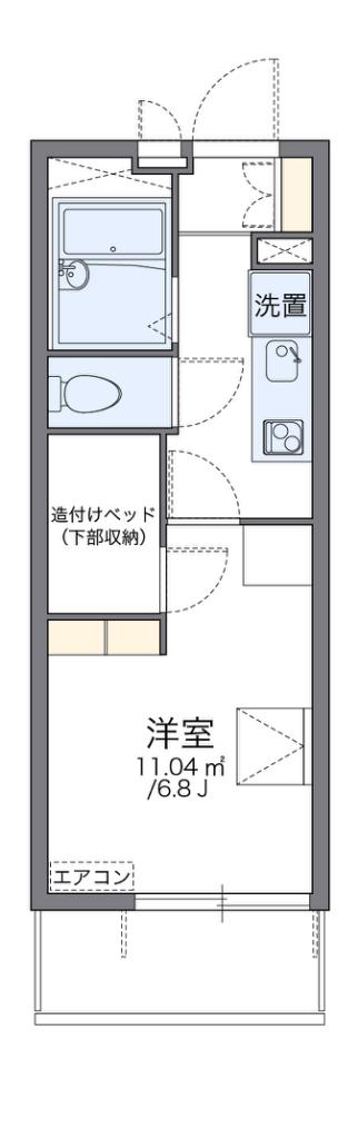 レオパレスウィステリアI(1K/2階)の間取り写真
