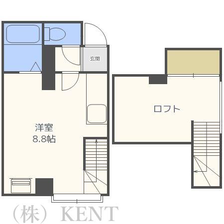 クルーズハウス山の手(1DK/1階)の間取り写真