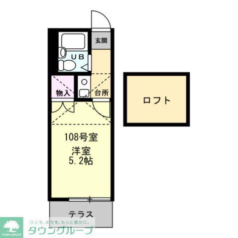レオパレス21川崎観音(1K/1階)の間取り写真