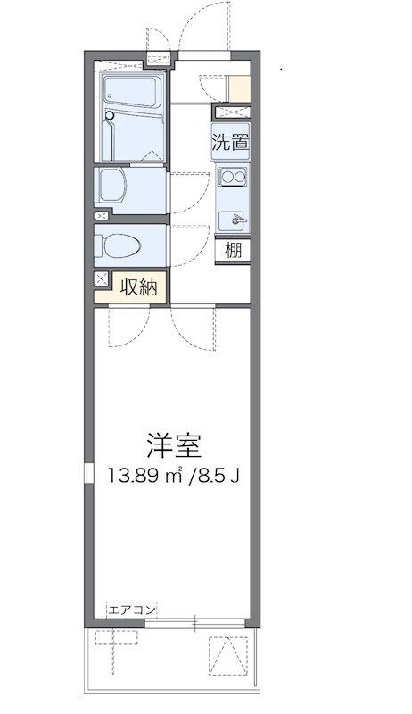 レオネクストグットドール(1K/1階)の間取り写真