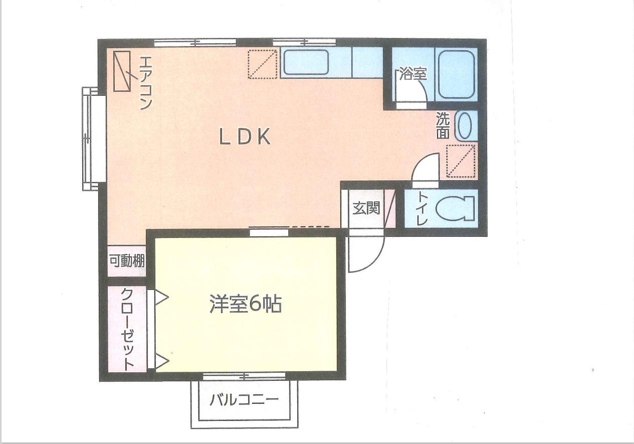 シャルムハイツ(1LDK/1階)の間取り写真