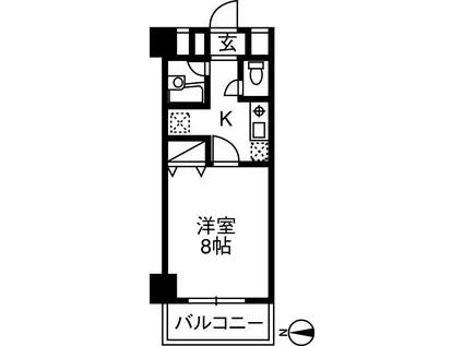 レジデンス大寛(1K/1階)の間取り写真