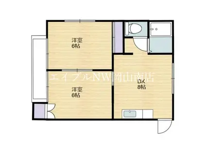 アークII(2DK/3階)の間取り写真