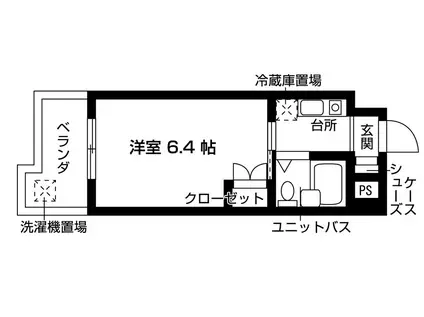 パティオ101(1K/3階)の間取り写真