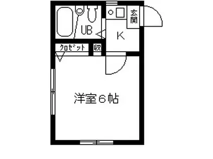 ジョイフルオークラNO.30(1K/1階)の間取り写真