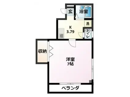 グリーンハイツ瑞浪(1K/4階)の間取り写真