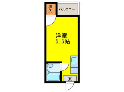 メゾンHANA針中野(ワンルーム/3階)の間取り写真