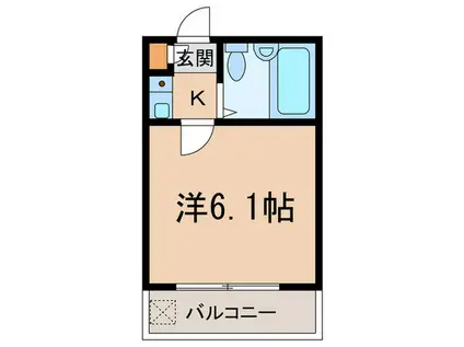 ラビアン小柳町(1K/2階)の間取り写真