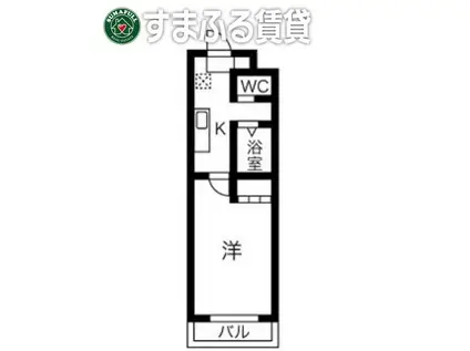 A・CITY八帖(1K/5階)の間取り写真