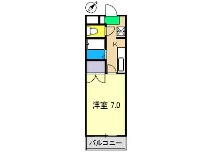 メゾンド・コロンA(1K/1階)の間取り写真