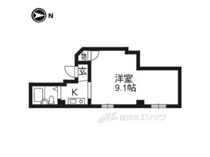 KIYOMOTO BLD(1K/3階)の間取り写真