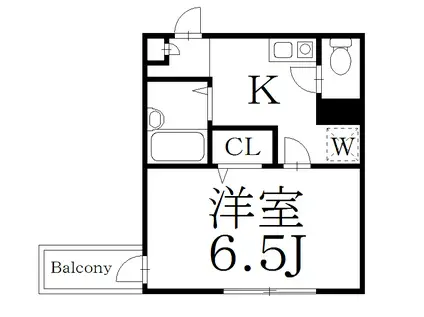 コムズ四季(1K/3階)の間取り写真