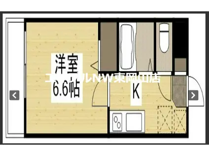 ウェーブレジデンス原尾島III(1K/1階)の間取り写真