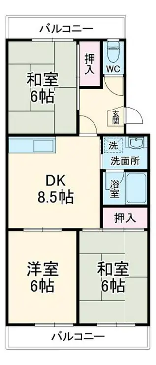 グランドメゾン東船橋 5階階 間取り