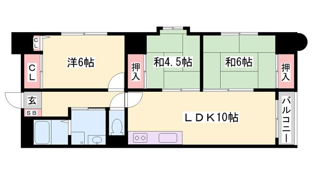 カサ・ディ・フォーレ(3LDK/4階)の間取り写真