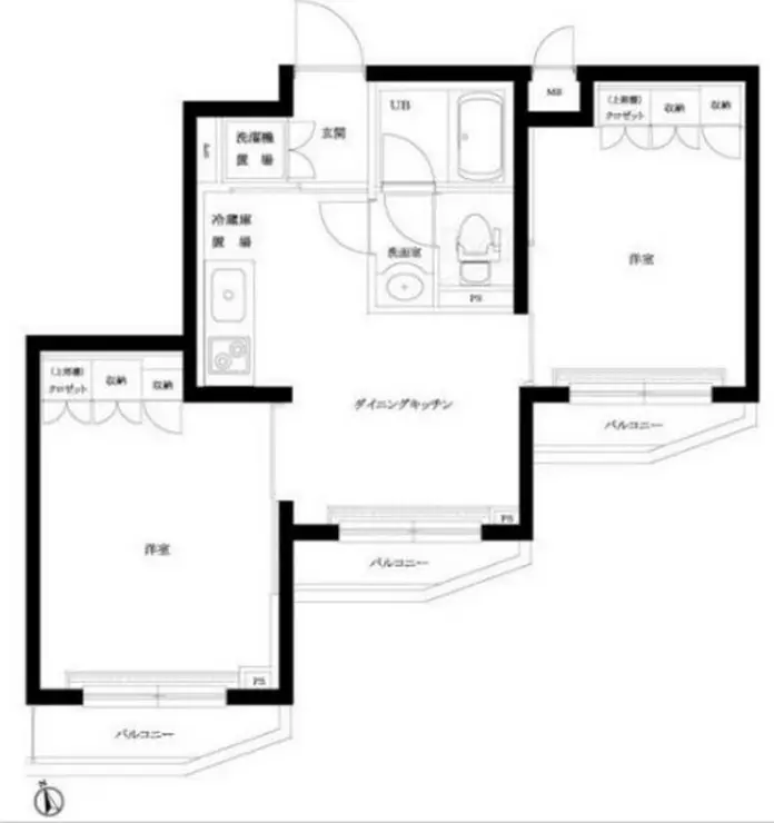 ルーブル荻窪伍番館 1階階 間取り