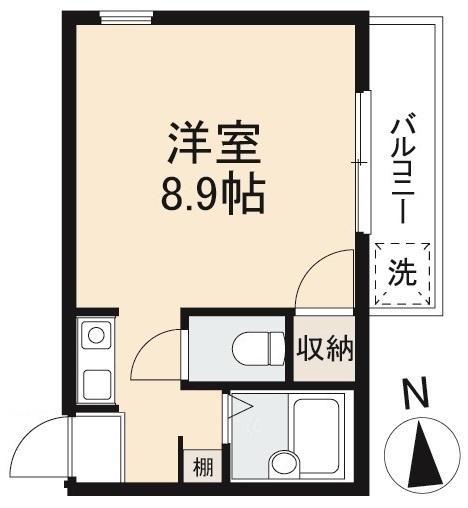 GIRASOLE(ワンルーム/1階)の間取り写真