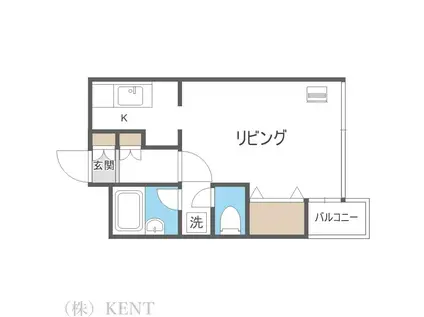 ノール琴似(1K/1階)の間取り写真