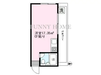 クレール世田谷(ワンルーム/3階)の間取り写真