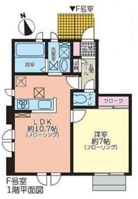 THE HILLS(1LDK/1階)の間取り写真