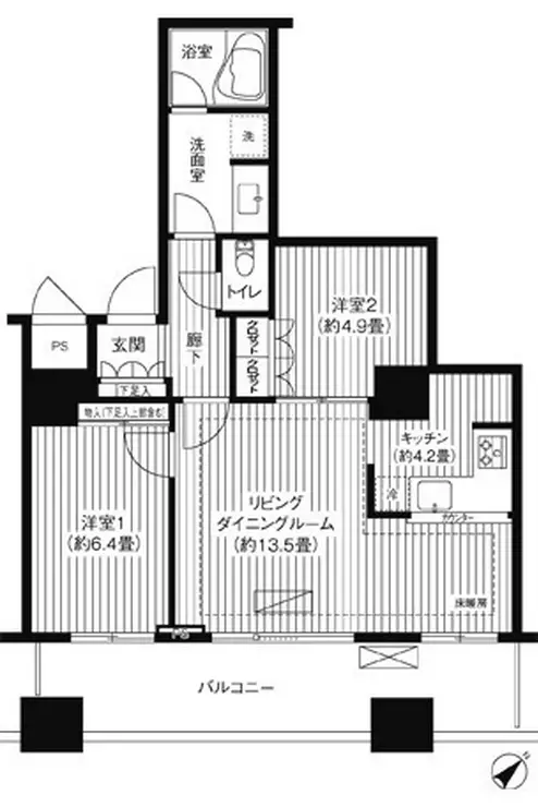 エアライズタワー 21階階 間取り