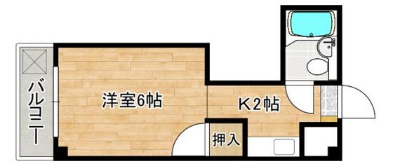 南千田柴崎ビル(ワンルーム/5階)の間取り写真
