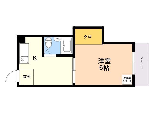 PHOENIX香椎参道(1K/2階)の間取り写真
