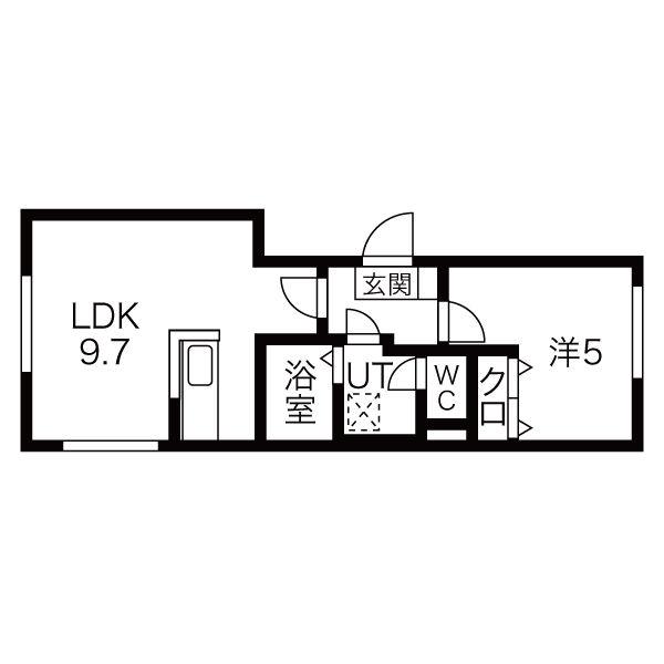 MU・MU(1LDK/3階)の間取り写真