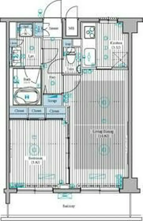 ガーラ・ステーション新宿御苑前 15階階 間取り