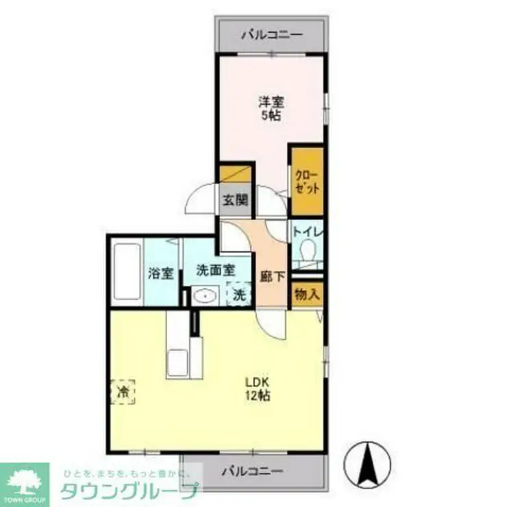 コンフォールヴァンテA 1階階 間取り