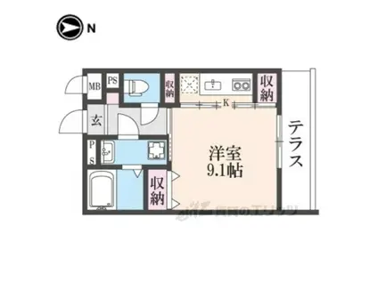 エルピスN5(ワンルーム/3階)の間取り写真