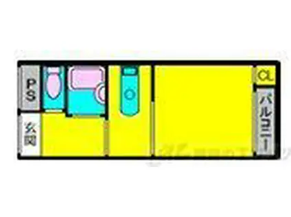 エクトIII(1DK/6階)の間取り写真