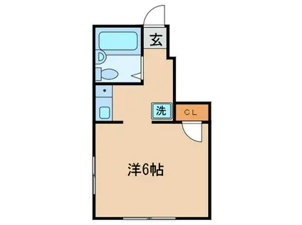 ハイホーム(ワンルーム/1階)の間取り写真