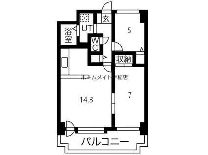 ブリーズ宮の沢I(2LDK/7階)の間取り写真