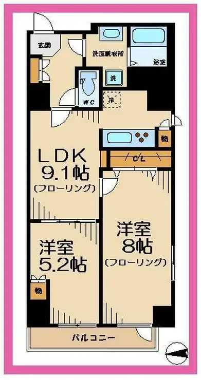 北松レジデンス 4階階 間取り